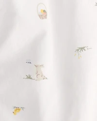 Baby Boy 2-Piece Easter Bunny Bodysuit & Suspender Pant Set - Cream/Khaki