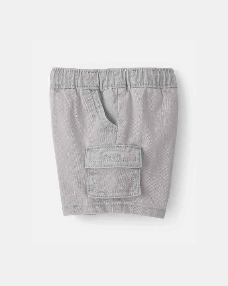 Baby Boy Cargo Pocket Shorts - Grey