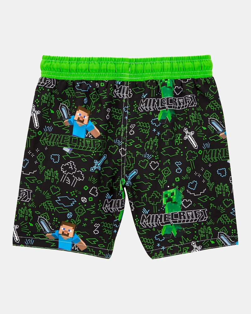 Kid 2-Piece Minecraft™ Rashguard & Swim Trunk Set