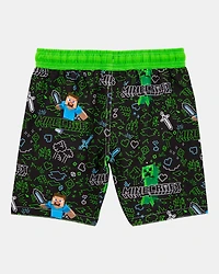 Kid 2-Piece Minecraft™ Rashguard & Swim Trunk Set