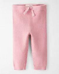 Baby Girl Organic Cotton Sweater Knit Pants