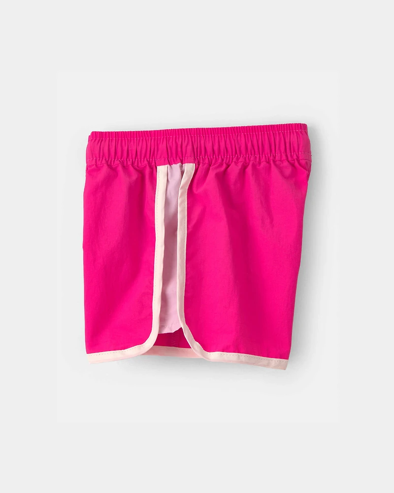 Baby Girl Colorblock Active Shorts - Pink