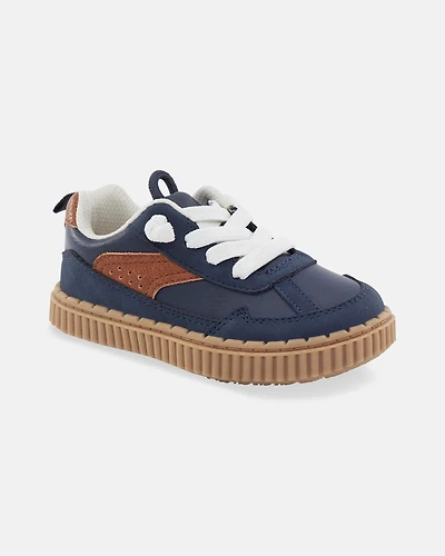 Toddler Boy Casual Shoes - Navy/Brown