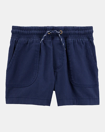 Toddler Pull-On Twill Shorts - Navy