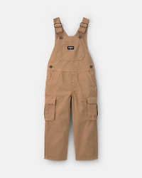 Toddler Boy Cargo Overalls - Khaki