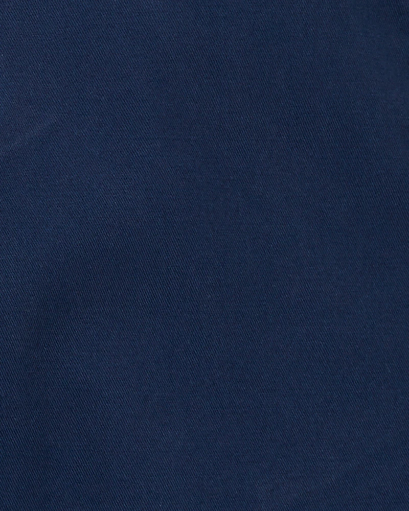 Toddler Blue Flat-Front Shorts