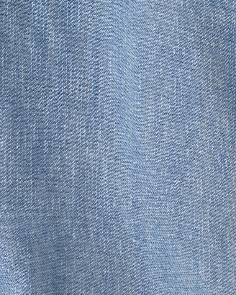 Baby Organic Cotton Chambray Shortall