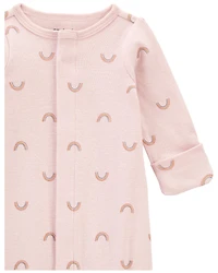 Baby Girl Preemie Rainbow Cotton Sleeper Gown