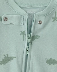 Baby Dinosaur 100% Cotton Snug Fit 1-Piece Pajama - Green