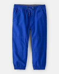 Toddler Boy Lined Joggers - Blue