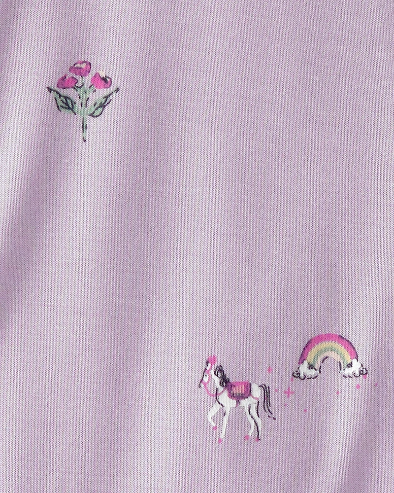 Baby Girl Fairytale 2-Way Zip PurelySoft Footie Sleep & Play Pajama - Purple