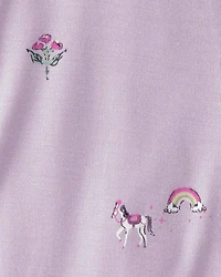 Baby Girl Fairytale 2-Way Zip PurelySoft Footie Sleep & Play Pajama - Purple