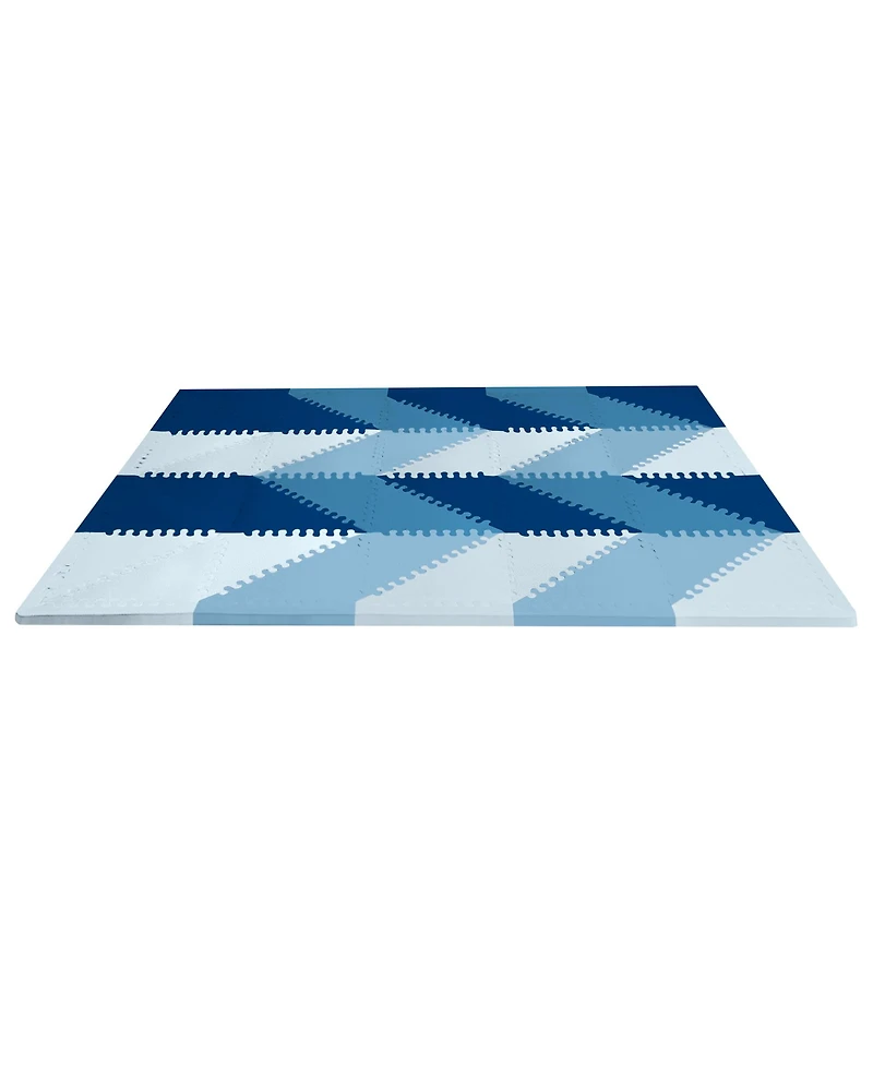 Playspot Geo Foam Floor Tiles - Blue Ombre
