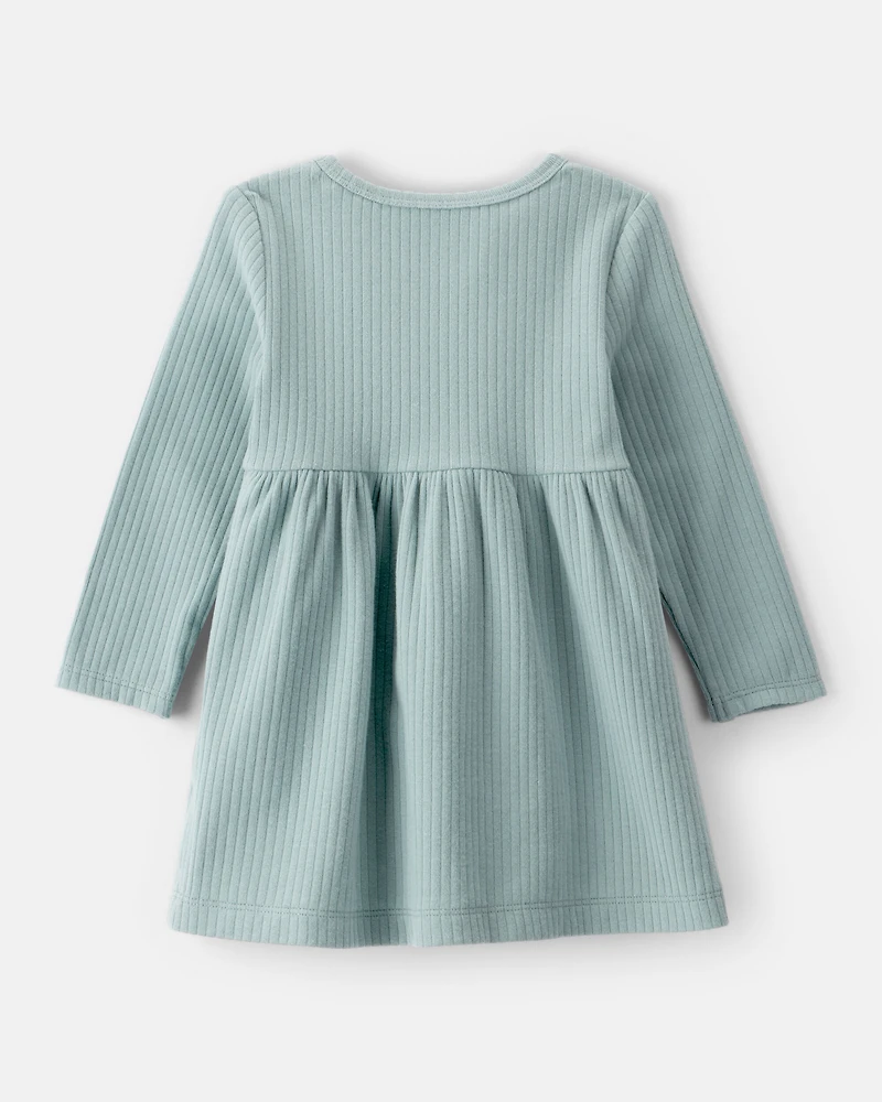 Baby Girl Long-Sleeve Dress - Green