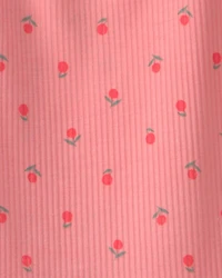 Girls Cherry Sleeveless Night Gown - Coral