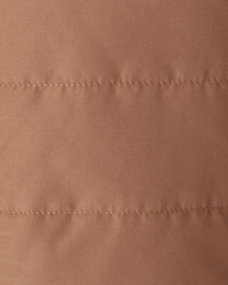 Baby Boy Reversible Sherpa Hooded Midweight Jacket - Brown