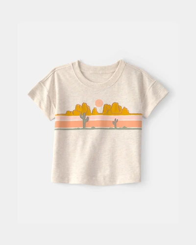 Baby Boy Cactus Desert Graphic Tee - Cream