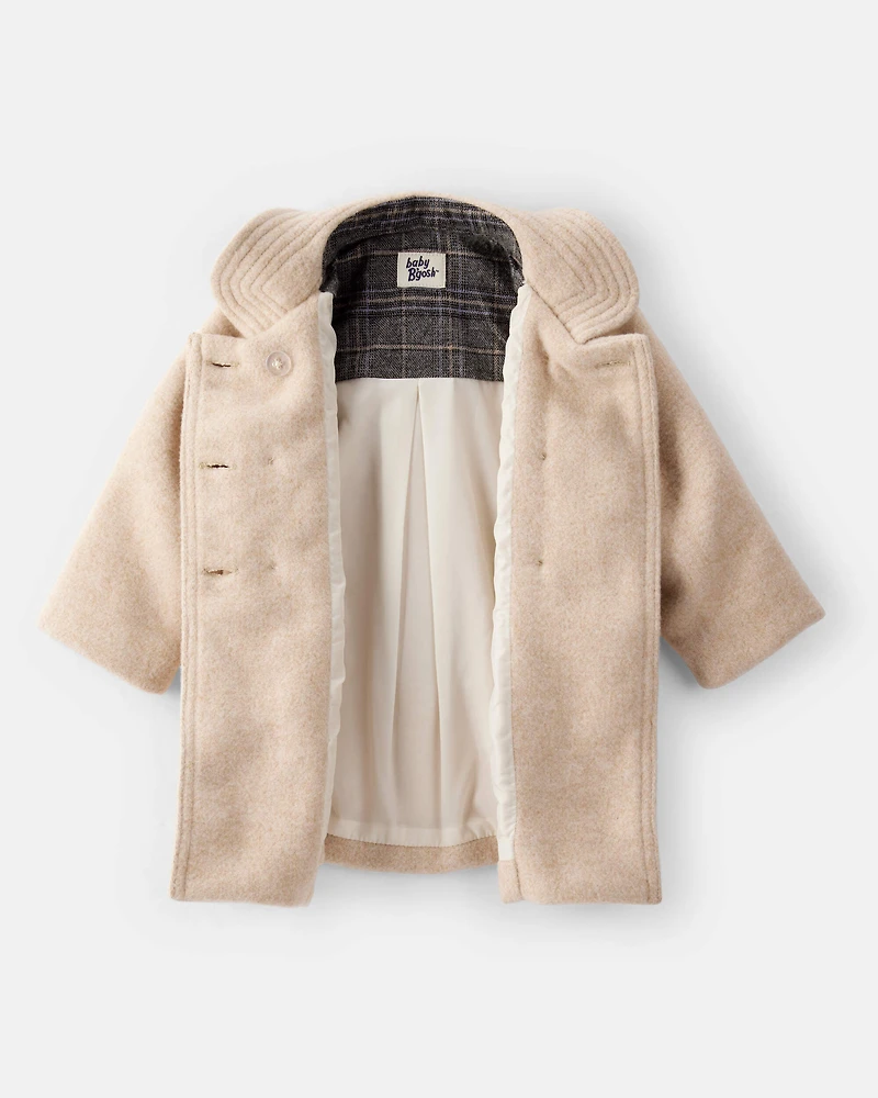 Baby Girl Long-Sleeve Fashion Peacoat - Brown