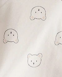 Baby Boy 2-Piece Bear Sherpa Long-Sleeve Overall Set - Brown