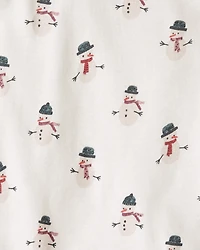 Toddler Organic Cotton Snowman Print Pajamas