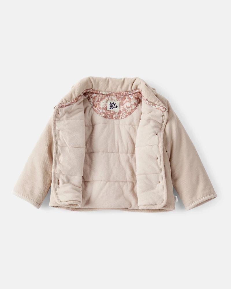 Baby Girl Corduroy Fashion Jacket - Brown