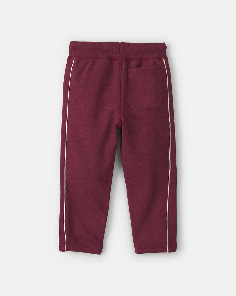 Toddler Boy 'Let's Play' French Terry Joggers - Burgundy