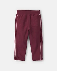 Toddler Boy 'Let's Play' French Terry Joggers - Burgundy