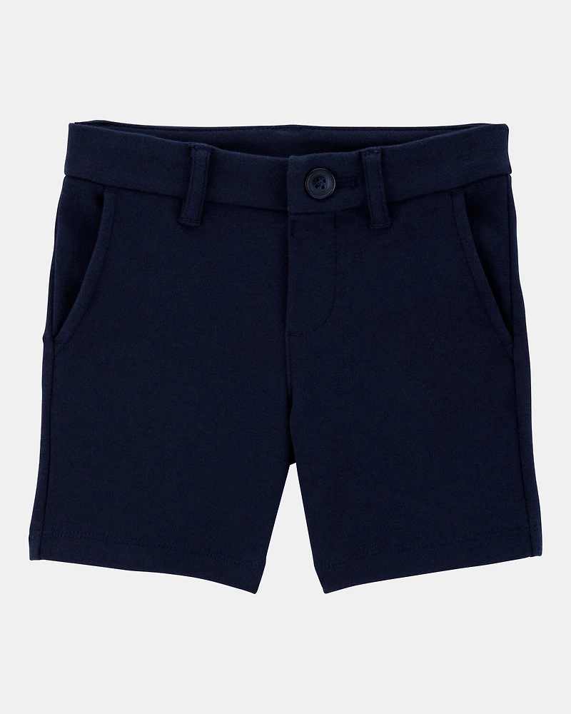 Toddler 2-Pack Ponte Knit Uniform Shorts - Navy