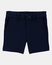 Toddler 2-Pack Ponte Knit Uniform Shorts - Navy