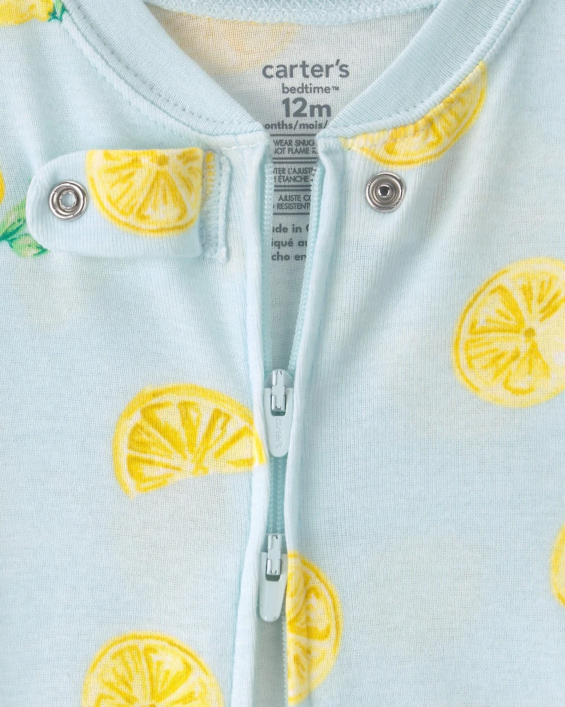 Baby 2-Pack Lemon Snug Fit 1-Piece Pajama Set - Yellow/Blue