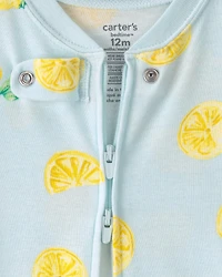 Baby 2-Pack Lemon Snug Fit 1-Piece Pajama Set - Yellow/Blue
