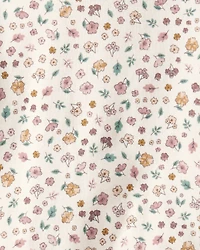 Toddler Girl 2-Piece Floral Corduroy Jumper - Brown