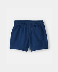 Baby Boy Twill Shorts - Blue
