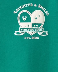 Toddler Girl 'Laughter & Smiles' Top - Green