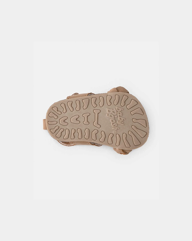 Baby Girl Braided Sandals - Brown