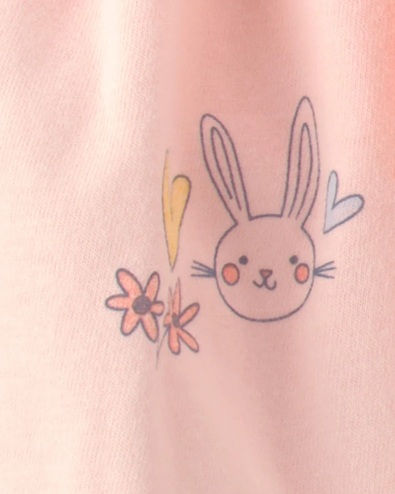 Baby Girl 2-Piece Easter 'So Very Hoppy' French Terry Top & Skort Set - Pink