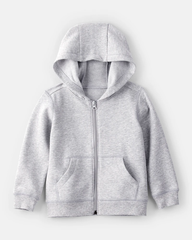 Toddler Boy DayDream Fleece Long-Sleeve Zip Hoodie - Grey