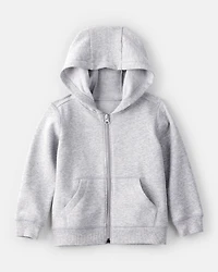 Toddler Boy DayDream Fleece Long-Sleeve Zip Hoodie - Grey