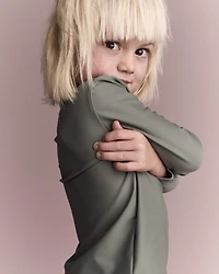 Toddler Half-Zip Long-Sleeve Rashguard - Olive