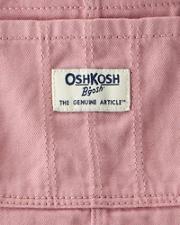 Toddler Girl Pleated 100% Cotton Jumper Dress - Pink