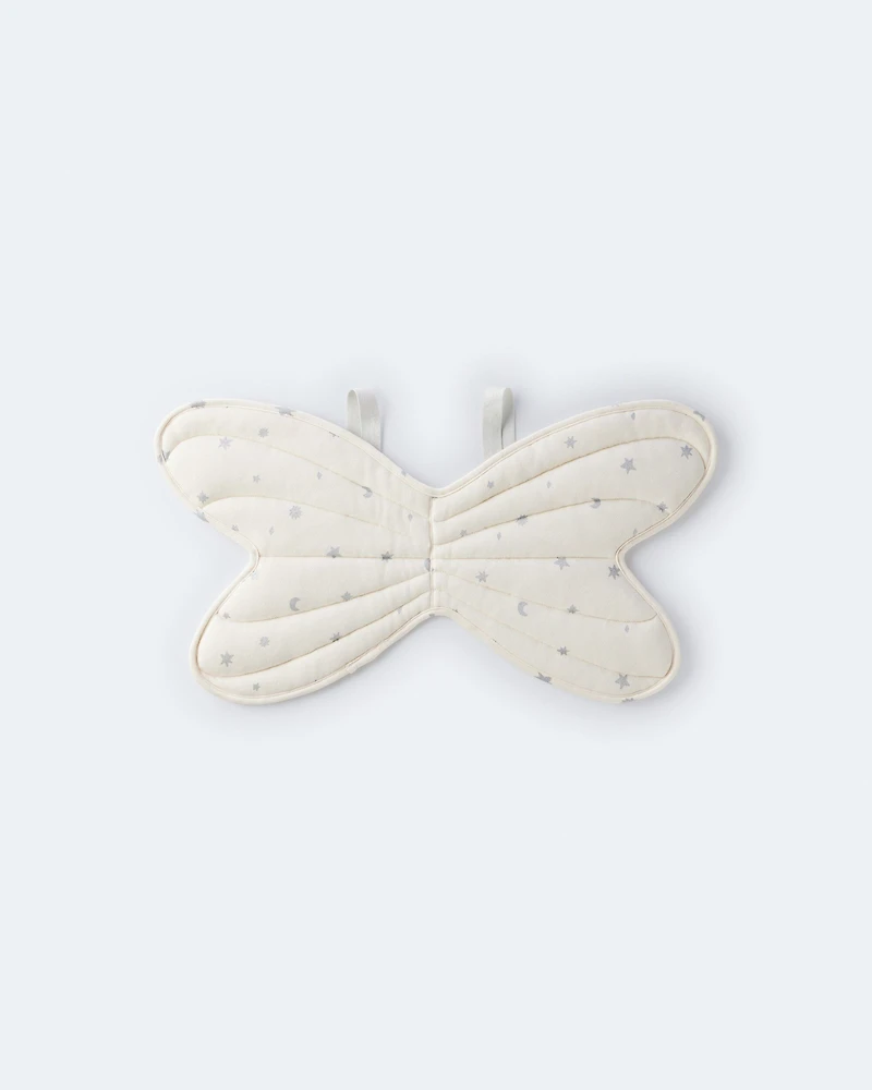 Toddler Girl Celestial Dress Up Wings - Cream/Silver