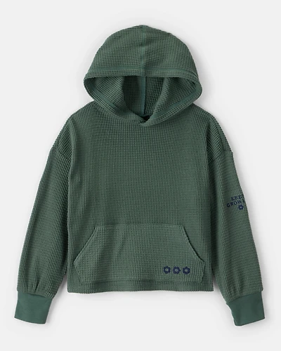 Girls Thermal Hooded Top - Green