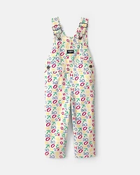 Toddler Alphabet Overalls - White