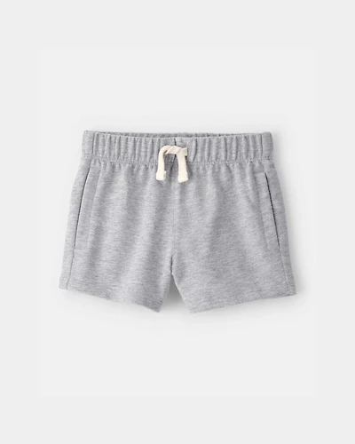 Baby Boy French Terry Shorts - Heather Grey