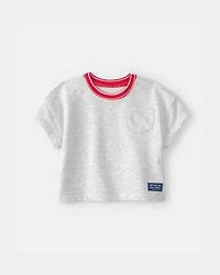 Baby Boy 2-Piece French Terry Pocket T-Shirt & Shorts Set - Grey/Navy