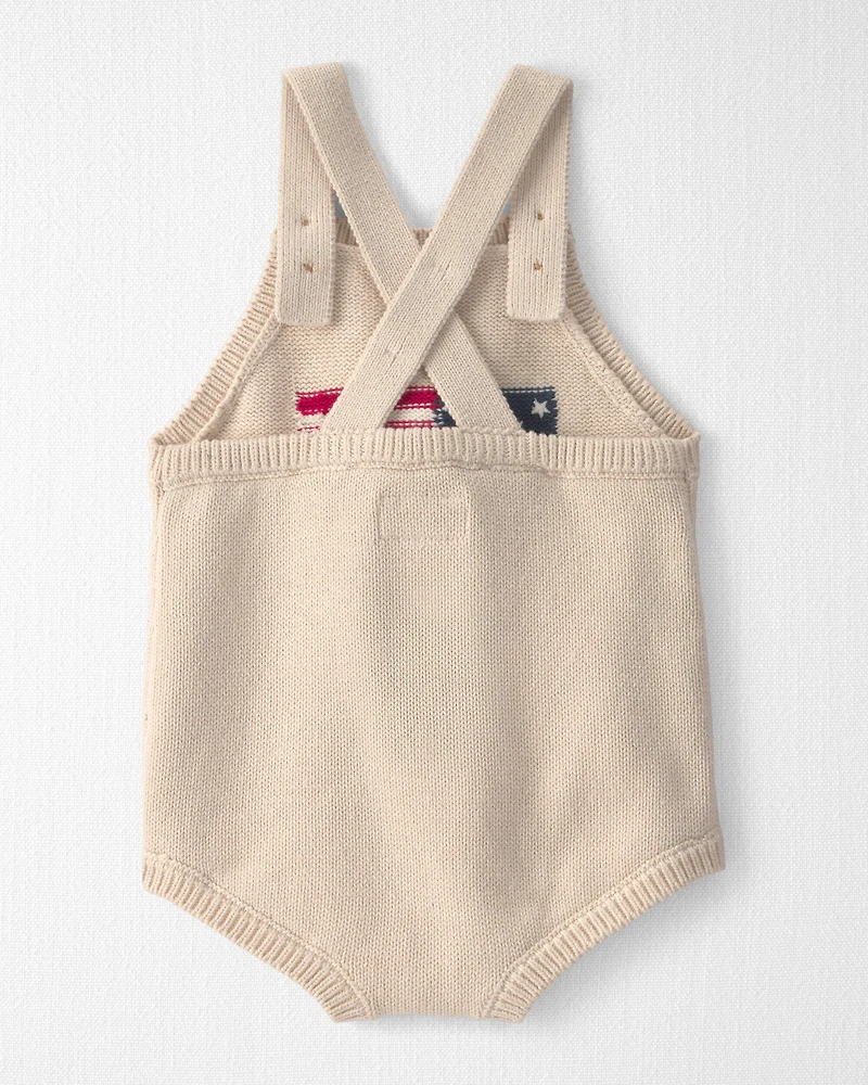 Baby Organic Cotton American Flag Sweater Knit Bubble