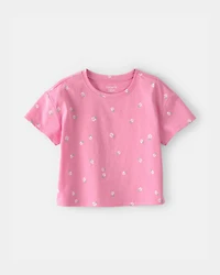 Baby Girl Floral Relaxed Top - Pink