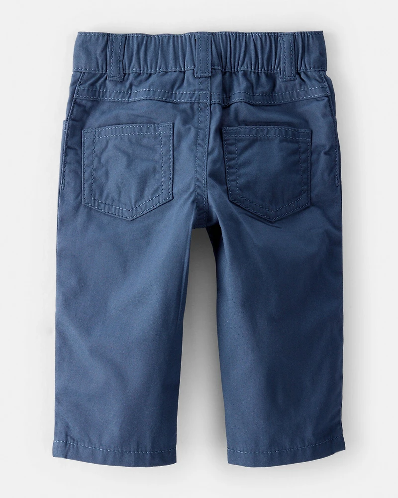 Baby Boy 2-Piece Plaid Shirt & Pant Set - Maroon/Ivory