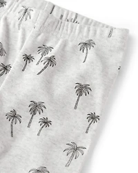 Baby 2-Piece Organic Cotton Pajamas in Palm Trees