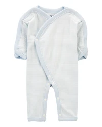 Baby Boy Preemie Striped Cotton Sleep & Play Pajamas